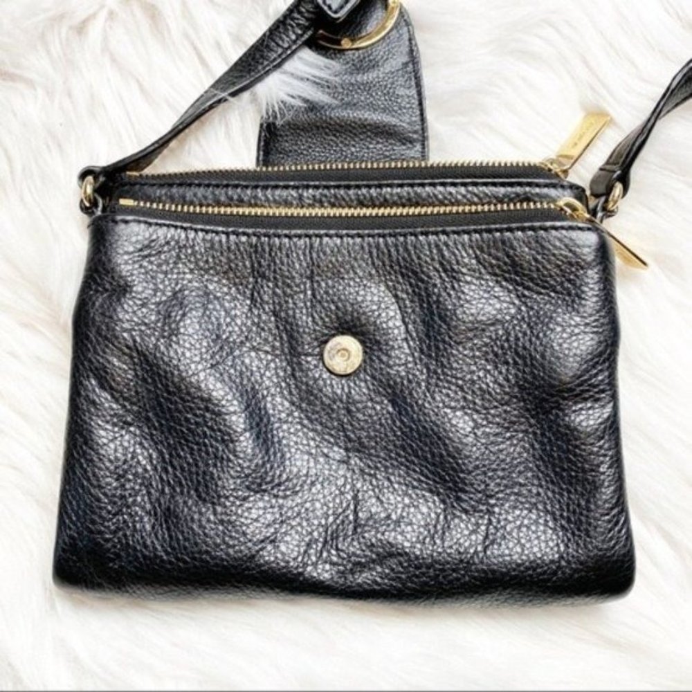 Michael Kors Fulton Large Leather Black Crossbody Bag - Picture 8 of 9